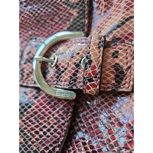 Coach Soho Purple/Burgundy & Black Python Snakeskin Leather  Crossbody - Picture 6 of 14